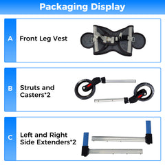 Dog Wheelchair Front Wheel Kit for Upgrading Hind Leg Wheelchair to Four Wheel Chair M/L/XL/XXL