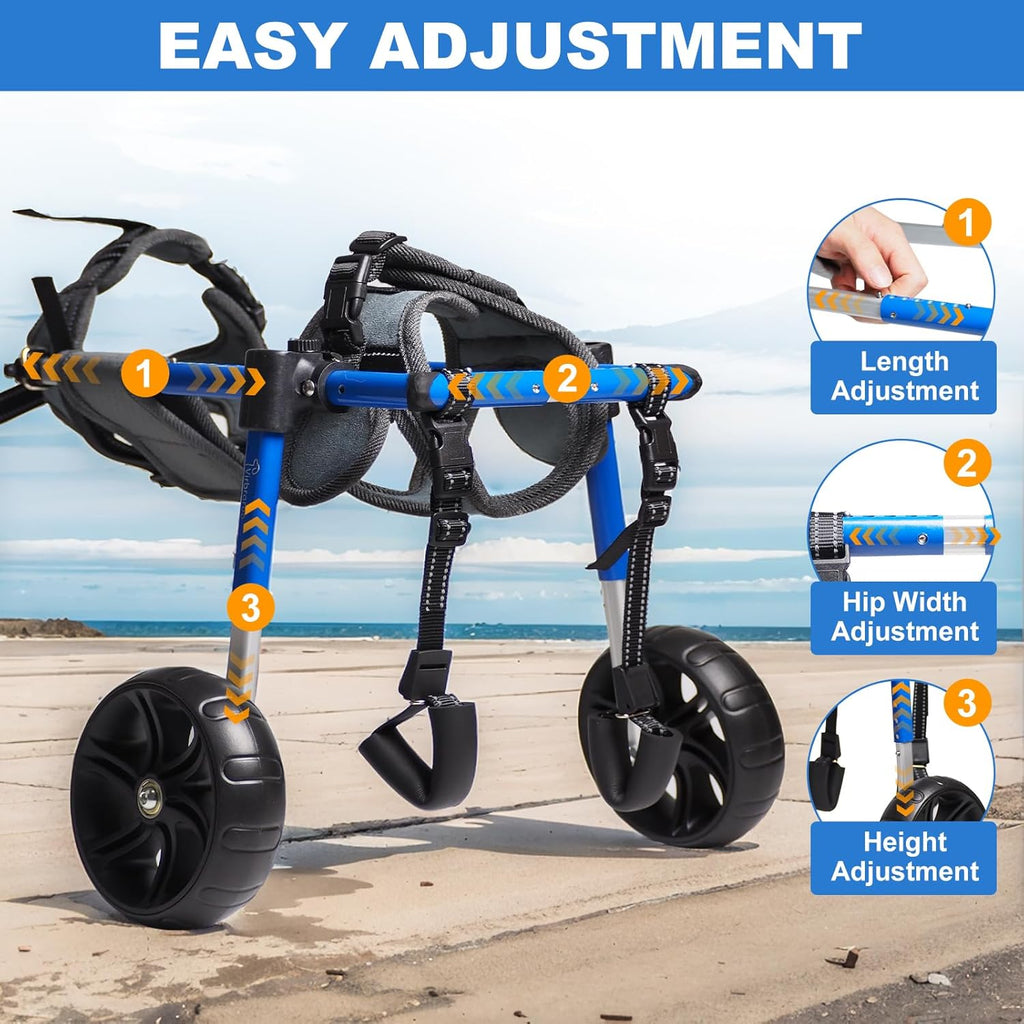 Virbraroo Dog Wheelchair for Back Legs, Disabled or Injured Small Dogs