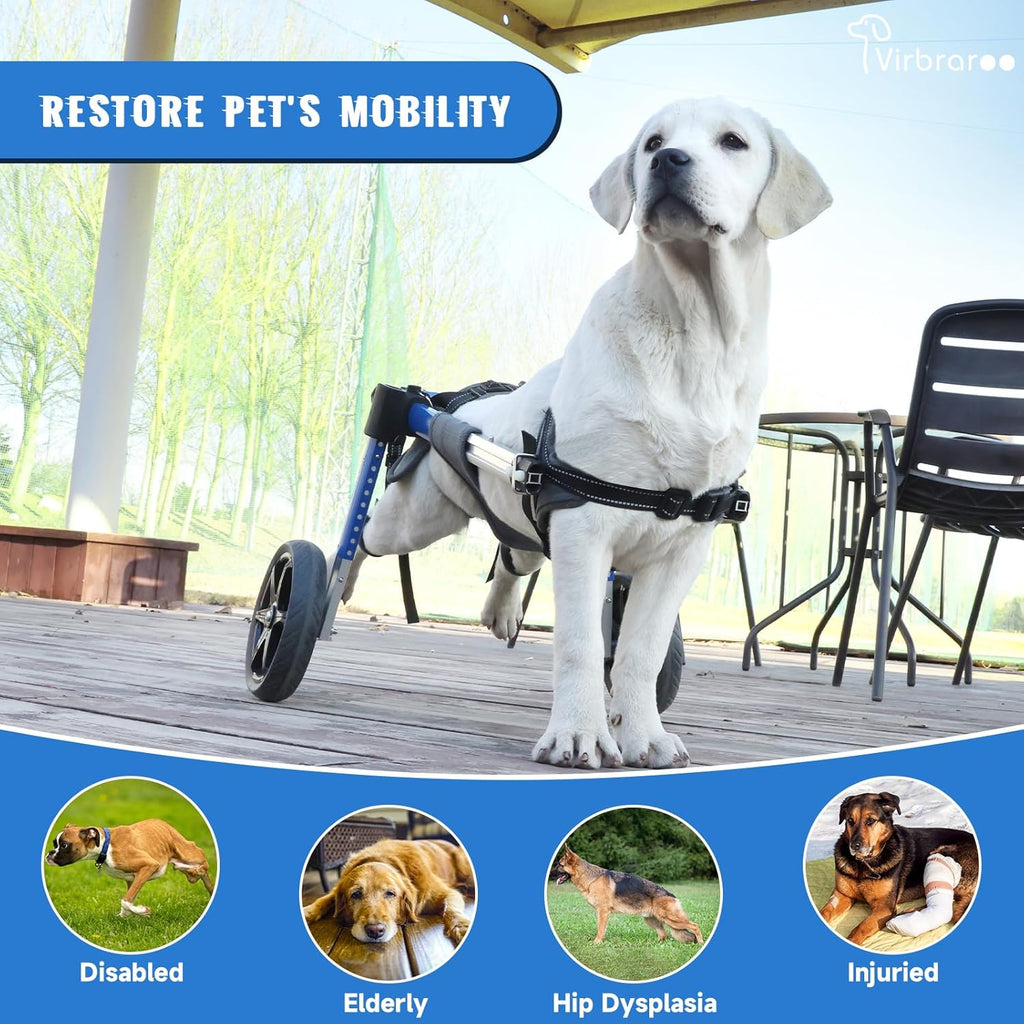 Virbraroo Dog Wheelchair for Back Legs, Dog Wheelchair Medium