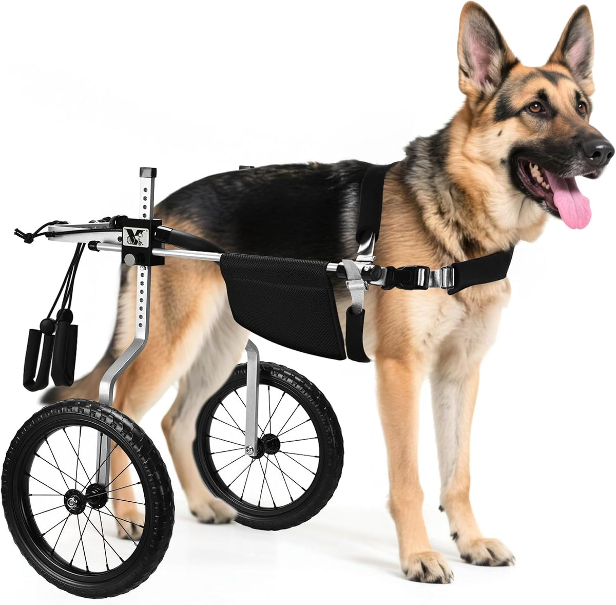All-Terrain Dog Wheelchair for Back Legs - Lightweight & Adjustable for Medium to Large Dogs - Easy to Assemble Mobility Aid