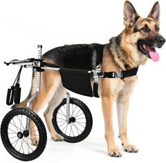 All-Terrain Dog Wheelchair for Back Legs - Lightweight & Adjustable for Medium to Large Dogs - Easy to Assemble Mobility Aid