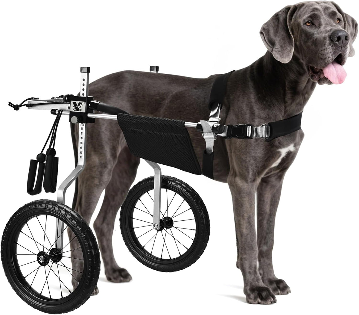 All-Terrain Dog Wheelchair for Back Legs - Lightweight & Adjustable for Medium to Large Dogs - Easy to Assemble Mobility Aid