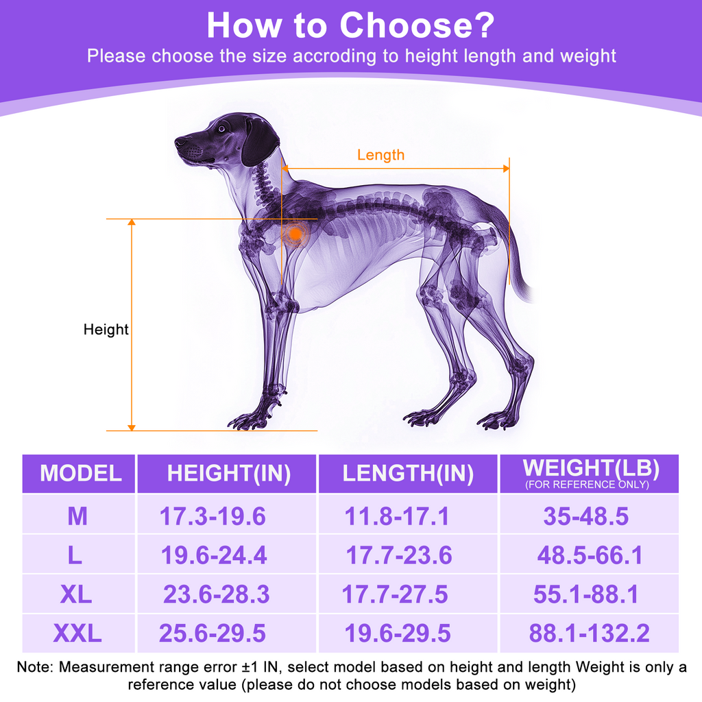Dog Wheelchair for Back Legs - Lightweight Aluminum Alloy Dog Wheelchair for Large dog